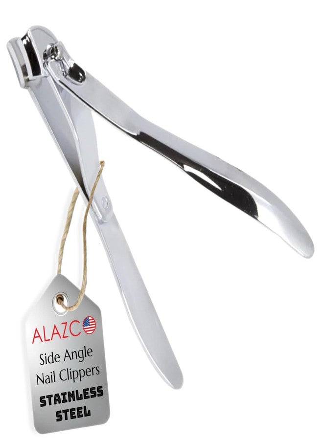 ALAZCO 1 Side Angle Stainless Steel Fingernail or Toenail Side Nail Clipper Cutter - Image 1